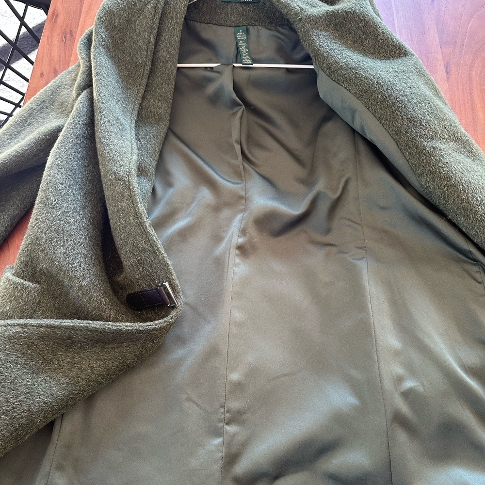 Lauren by Ralph Lauren Wool Hooded Wrap Jacket - Picture 11 of 12
